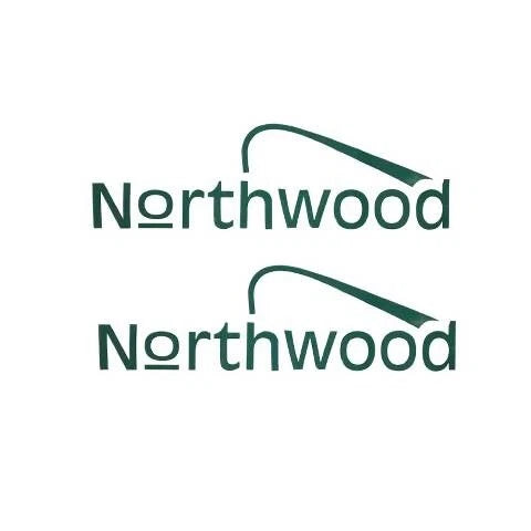 Northwood Boat Pontoon Decals - Metallic Green Stickers (pair)