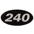 Rinker Boat Emblem Decal Sticker - 240 Black Silver