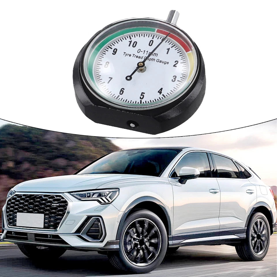 Tire Tread Depth Measurement Tool Stainless Steel Easy to Read Accurate