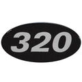 Rinker Boat Raised Decal 218700 - 320 Silver - Black Sticker