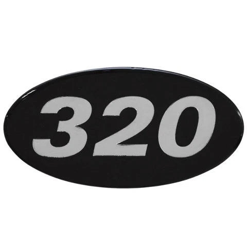 Rinker Boat Raised Decal 218700 - 320 Silver - Black Sticker