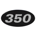 Rinker Boat Raised Decal 21878 - 350 Silver - Black Sticker