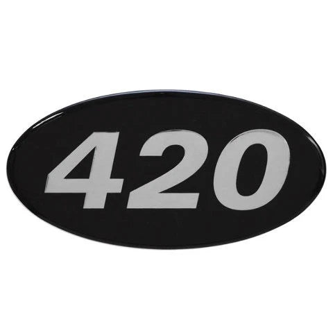 Rinker Boat Brand Decal Sticker - 420 Silver - Black Raised