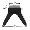 V' Bow Stop Roller Boat Trailer Rubber Bow Stop V-Block 2-Inch by 2-Inch 3/8