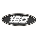 Crownline Boat Raised Decal 40192 - 180 Black Silver 3 1/2 X 1 1/4 Inch