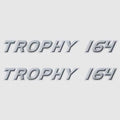 Ultracraft Trophy 164 Boat Decals - White - Gray Sticker (pair)