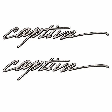 Rinker Boat Brand Decal - Captiva 19 3/8 X 4 7/8 Inch (pair)