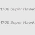 Crestliner Boat Brand Decals - 1700 Super Hawk Silver Sticker (pair)