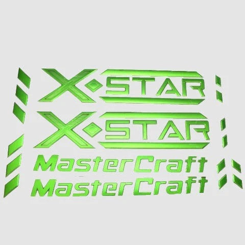 MasterCraft Boat Raised Decal Kit 7501590 - 2013 X Star Alien Green