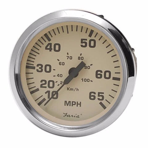 Faria Euro SE9806B 65 MPH Boat Speedometer Gauge