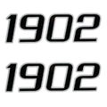 Blue Wave Boat Model Decal 130111 - 1902 Black Silver Stickers (pair)
