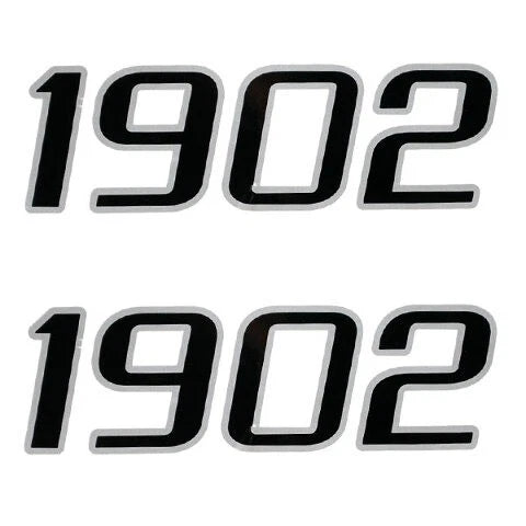Blue Wave Boat Model Decal 130111 - 1902 Black Silver Stickers (pair)