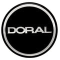 Doral Boat Steering Wheel Emblem Decal - Black Silver Sticker