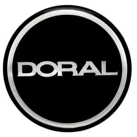 Doral Boat Steering Wheel Emblem Decal - Black Silver Sticker