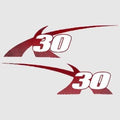 2012 MasterCraft X30 Boat Decal 2936805 - PT Red Stickers (set of 2)