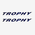 Bayliner Boat Decals - Trophy 45 X 4 1/2 Inch Blue Silver (pair)