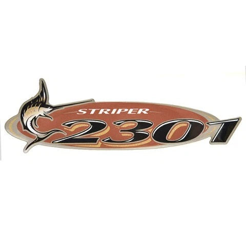 Striper Boat Raised Logo Decal 8626-8066 - 2301 Vinyl 8 5/8 Inch