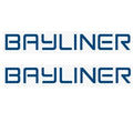 Bayliner Boat Raised Brand Decals - Navy Blue Logo Sticker (pair)