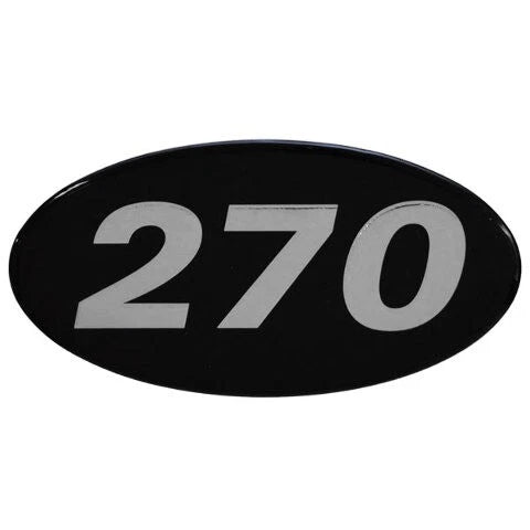 Rinker Boat Raised Decal - 270 Silver - Black Sticker