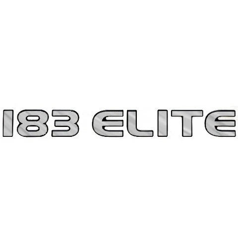Ranger Boat Decal 7D198 - 183 ELITE Mirrored Silver Black 14 1/4 Inch