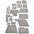Larson Boat Non-Skid Mats - Gray - Black (set of 17)