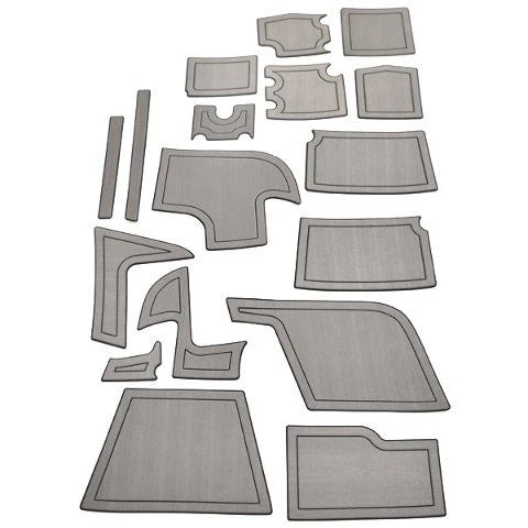 Larson Boat Non-Skid Mats - Gray - Black (set of 17)