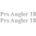 Lund Boat Model Decals 1986354 - Pro Angler 18 Gray Stickers (pair)