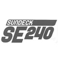 Weeres Pontoon Boat Decal - Sundeck SE 240 Silver 10 X 4 1/8 Inch