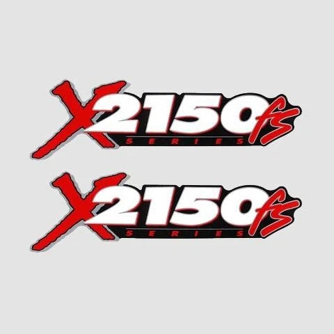 Astro Boat Model Decals - X2150 FS Red Black Stickers (pair)