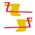 Rinker Boat Graphic Decal - 236 Captiva Pink - Yellow (set of 2)