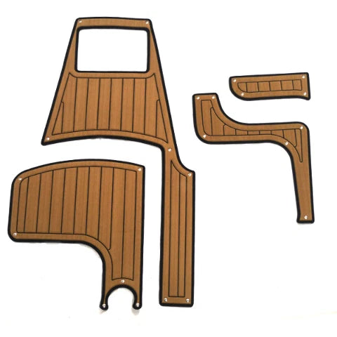 Larson Boat Snap in Mats - Non Skid Camel Black (set of 4)