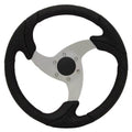 Custom Boat Steering Wheel - 14 1/4 Inch Black Silver