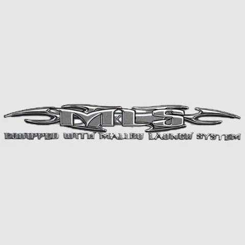 Malibu Boat Decal - MLS Launch System 20 3/8 X 3 Inch Silver