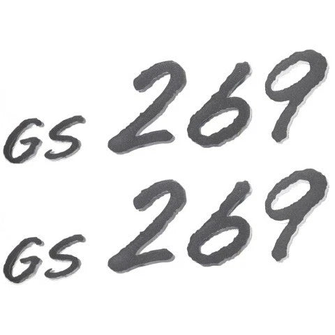 Larson Boat Emblem Decal Stickers 0572858 - GS 269 Silver (pair)