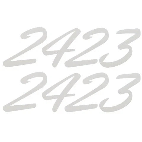 Palm Beach Boat Decal - 2423 White (pair)