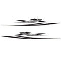 Larson Boat Graphic Decals 8634-2074 - Senza Black Gunmetal (4PC)