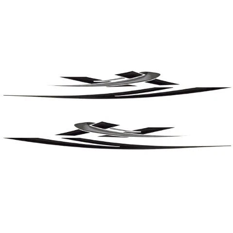 Larson Boat Graphic Decals 8634-2074 - Senza Black Gunmetal (4PC)