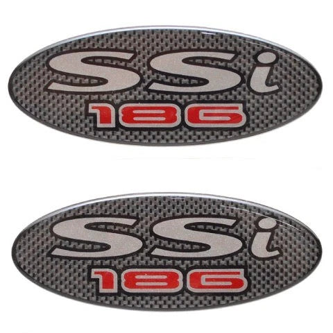 Chaparral Boat Decals - 186 SSi 5 X 2 Inch Silver/Red Vinyl (pair)