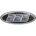 Crownline Boat Raised Decal - 225 Black 3 1/2 X 1 1/4 Inch