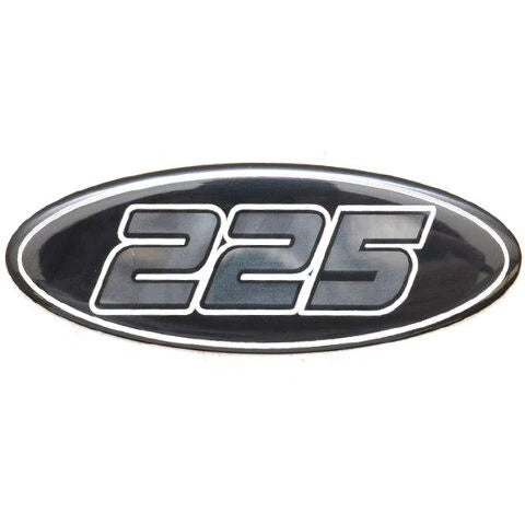 Crownline Boat Raised Decal - 225 Black 3 1/2 X 1 1/4 Inch