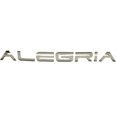 Doral Boat Alegria Logo Decal - Silver 30 X 2 7/8 Inch