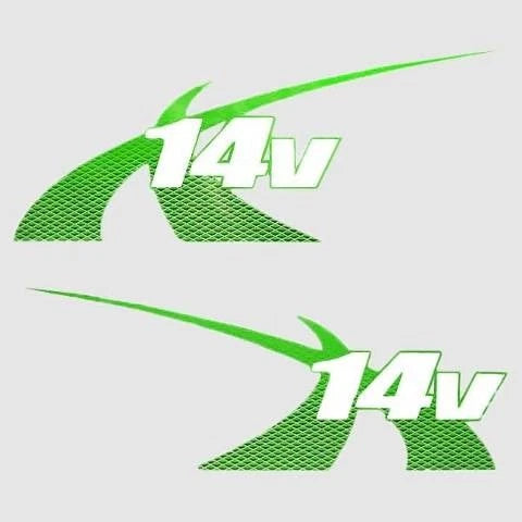 2013 MasterCraft X-14V Boat Decals 7501620 - Lime Green (set of 2)