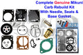 SeaDoo Genuine Mikuni Carburetor Rebuild Kit Needle Seat & Base Gasket GTI 99-05