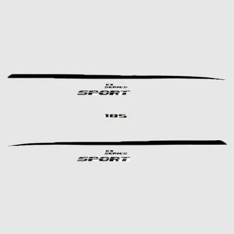 Sea Ray Boat Raised Decals 2080178 - 185 EX Sport Black Stickers (kit)