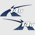 MasterCraft Boat Decals 7501629 - X14V Mediterranean Blue (2PC)