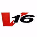 Tracker Boat Decal 48662 - V16 Black Red Vinyl 7 1/8 Inch