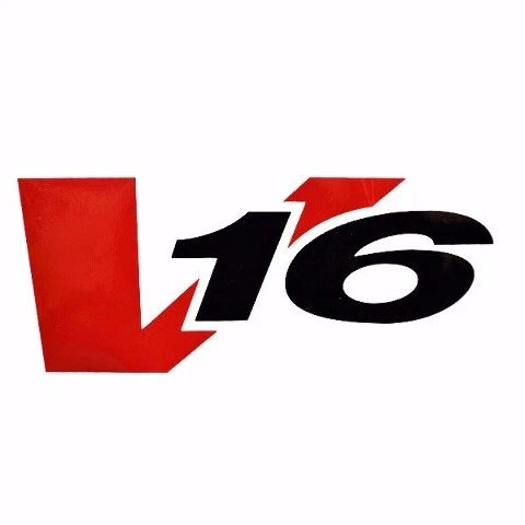 Tracker Boat Decal 48662 - V16 Black Red Vinyl 7 1/8 Inch