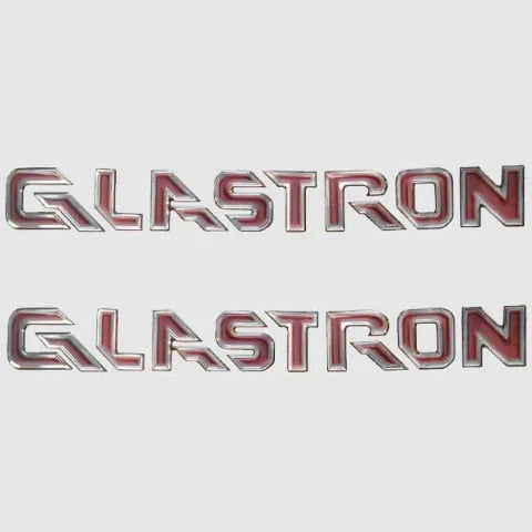 Glastron 0572646C Burgundy/Silve R/gray Raised Boat Decals (pair)