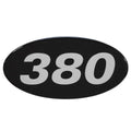 Rinker Boat Raised Brand Decal - 6 5/8 X 3 1/4 Black - Silver