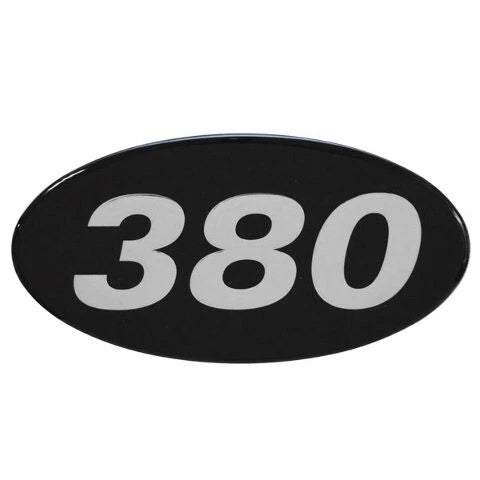 Rinker Boat Raised Brand Decal - 6 5/8 X 3 1/4 Black - Silver